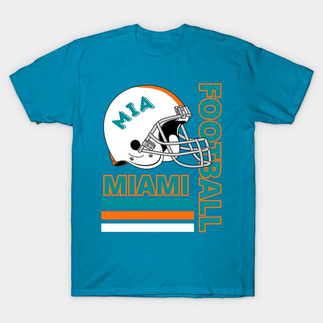 Miami Football Vintage Style T-Shirt by Borcelle Vintage Apparel 